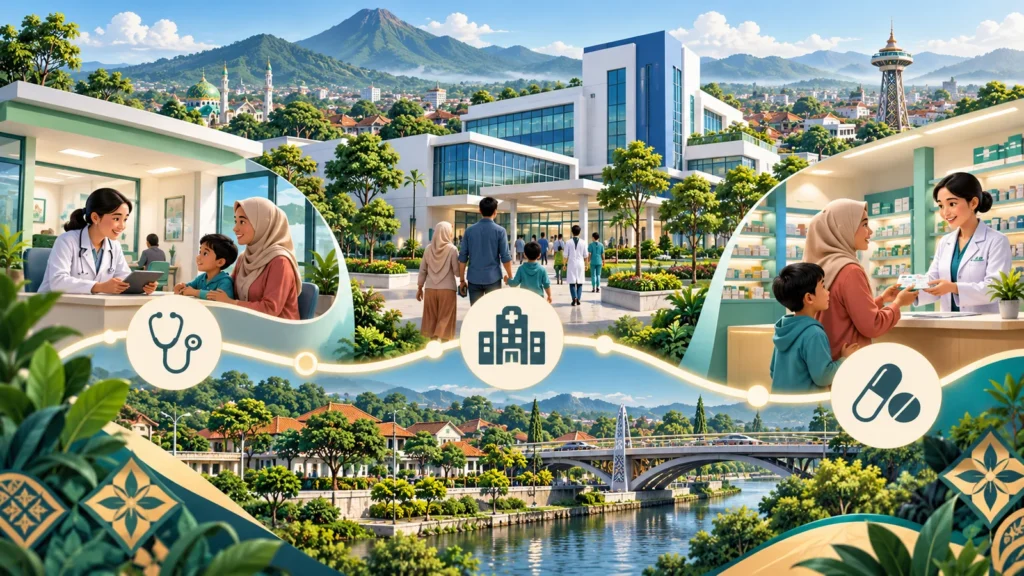 Ilustrasi perbedaan peran FKTP FKRTL dan apotek dalam alur JKN
