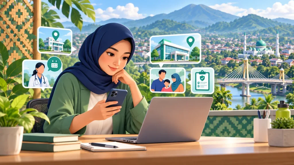 Ilustrasi membaca artikel informasi JKN dan PRB di Tasikmalaya