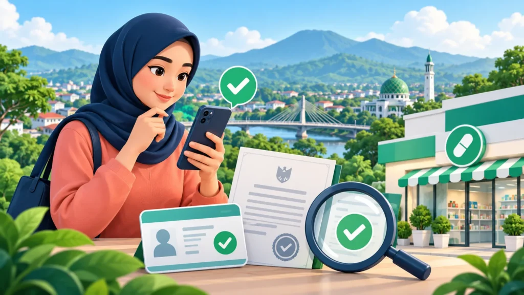 Ilustrasi memeriksa sumber resmi informasi JKN